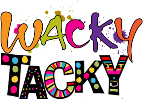 Image Result For Wacky Clothes Clipart - Wacky Tacky Day Sign (582x340)