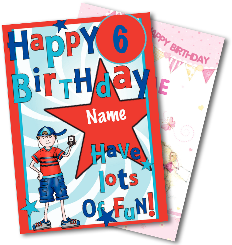 Birthday Cards Personalise With A Name, Date And Number - Greeting Card (800x800)