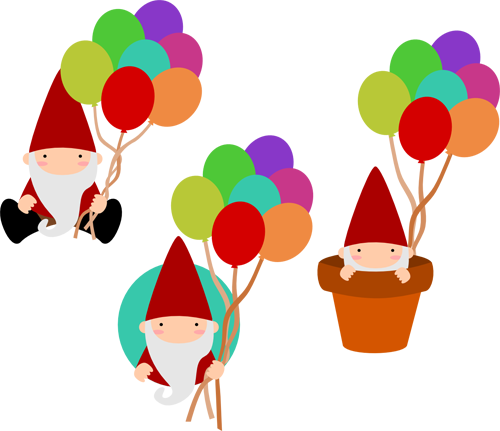 Birthday Gnomes $3 - Gnome Birthday Clip Art (500x431)