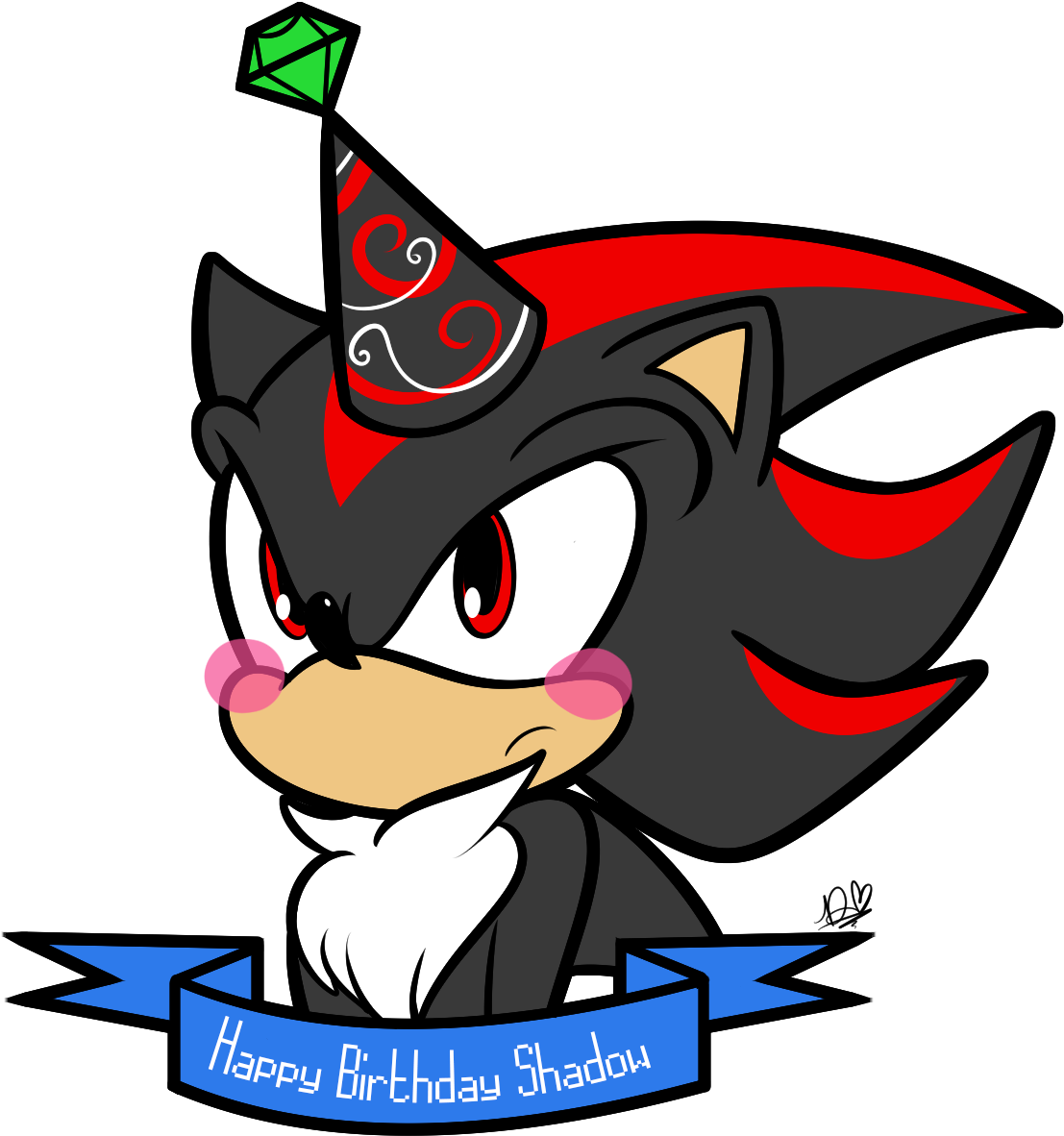 Happy Birthday Shadow - Shadow The Hedgehog (1148x1290)