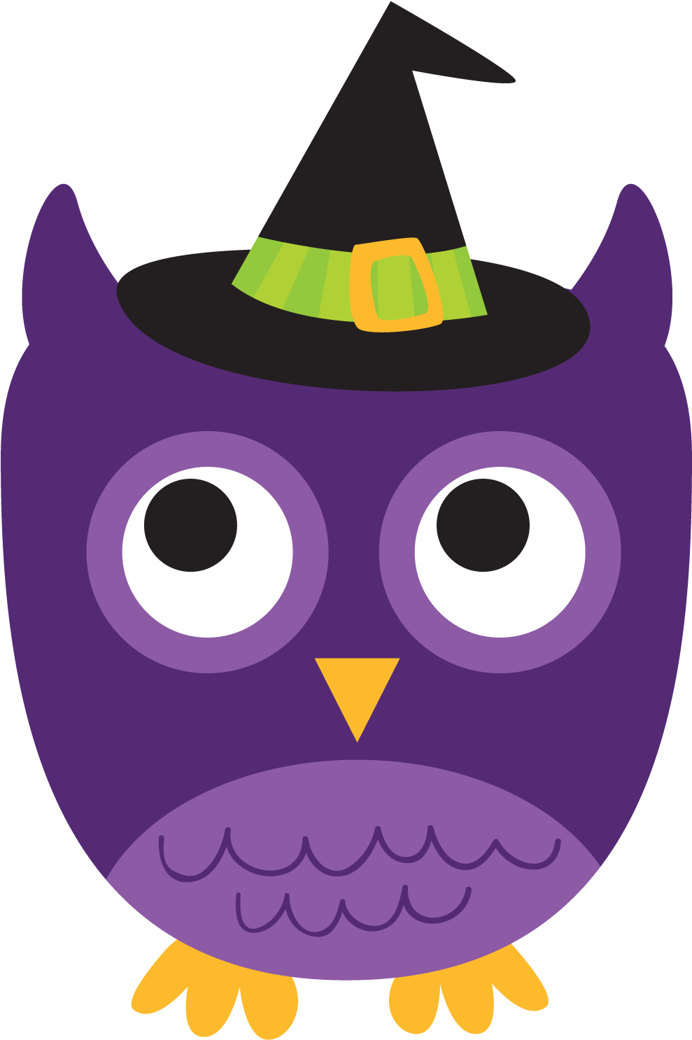 Witch Clipart Owl - Halloween Owl Clip Art (1004x1500)