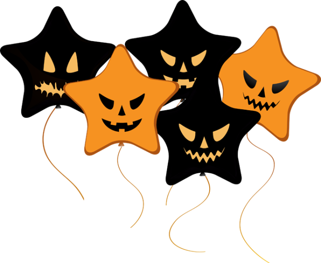 Free Halloween Balloons Cliparts, Download Free Clip - Halloween Balloons Clip Art (640x525)