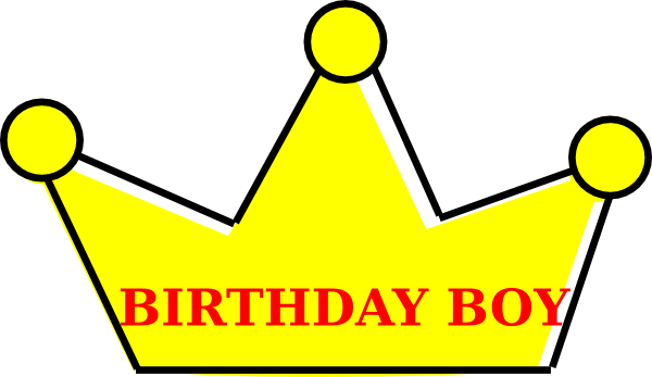 Birthday Crown Clip Art - Birthday Boy Crown Clipart (600x347)