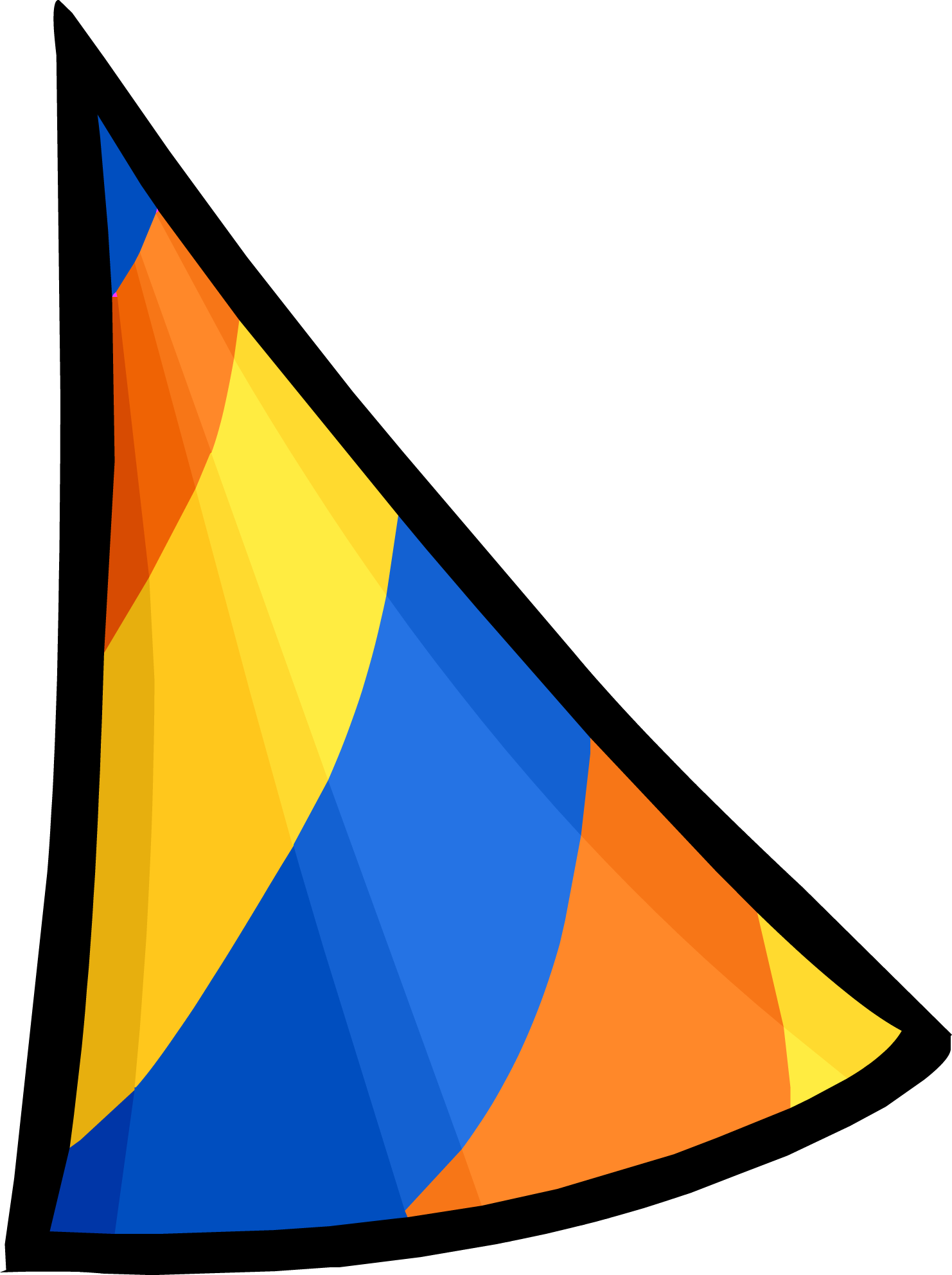 3rd Year Party Hat - Club Penguin 3rd Year Party Hat (1482x1984)