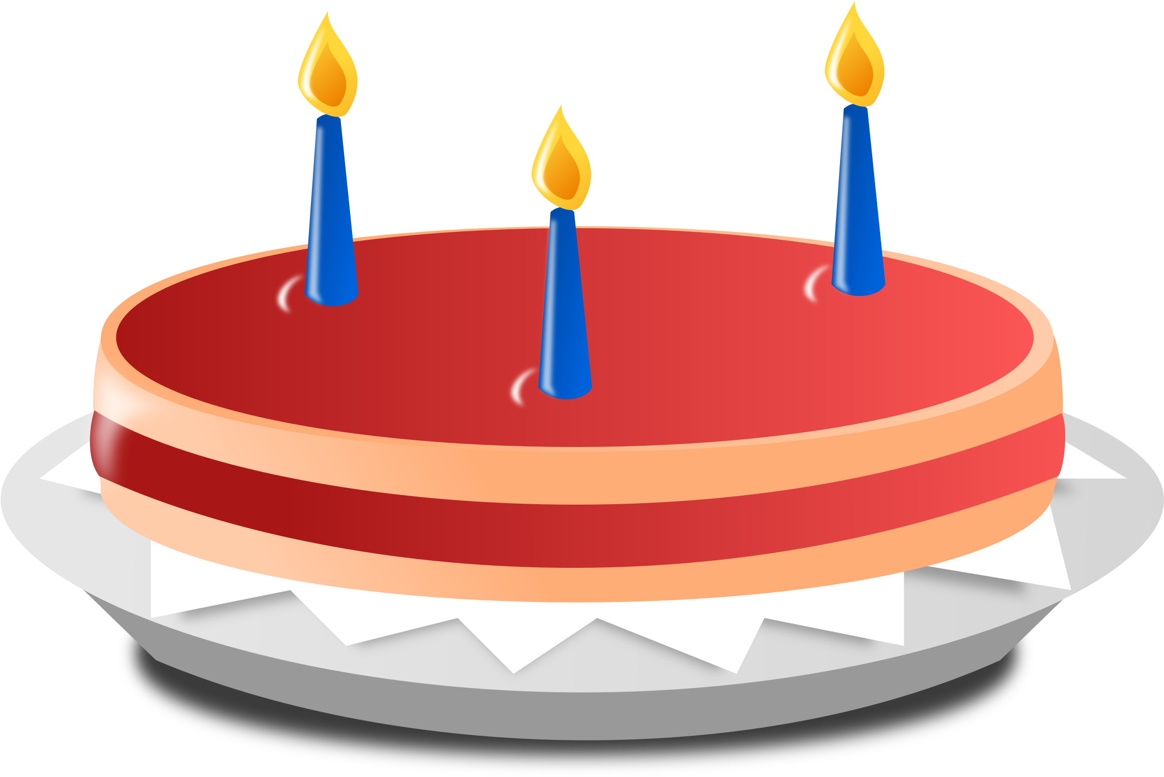 Birthday Cake Black And White Clip Art Free Download - Transparent Background Cartoon Birthday Cake (2400x2400)