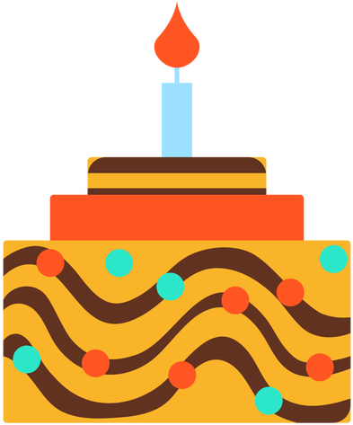Flat Birthday Cake Graphic Transparent Png - Birthday Cake (512x512)