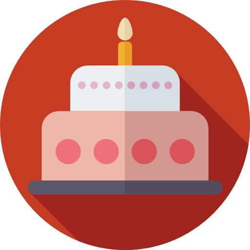 Birthday Cake Free Icon - Birthday Flat Icon Png (512x512)