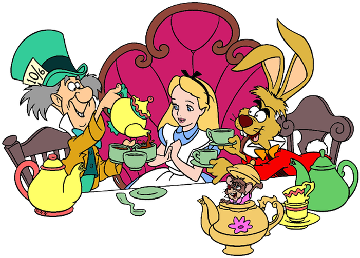 The Mad Hatter Himself Who Excitedly Invited Me Into - Mad Hatter Tea Party Clipart (720x512)
