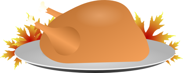 Thanksgiving Turkey Dinner Clip Art - Thanksgiving Turkey Dinner Clip Art (600x239)