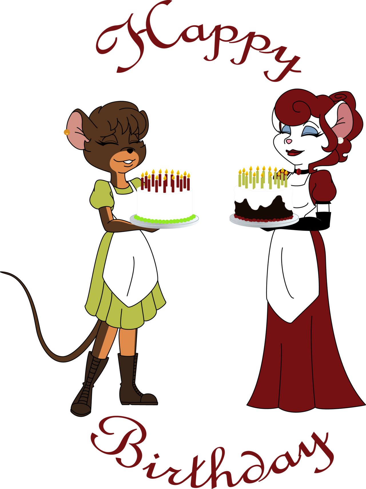 Happy Birthday By The Manga Goddess - Great Mouse Detective Oc (1280x1709)