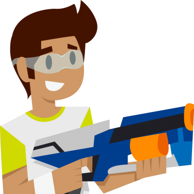 Birthday Parties Apex - Nerf Gun Clip Art (400x400)