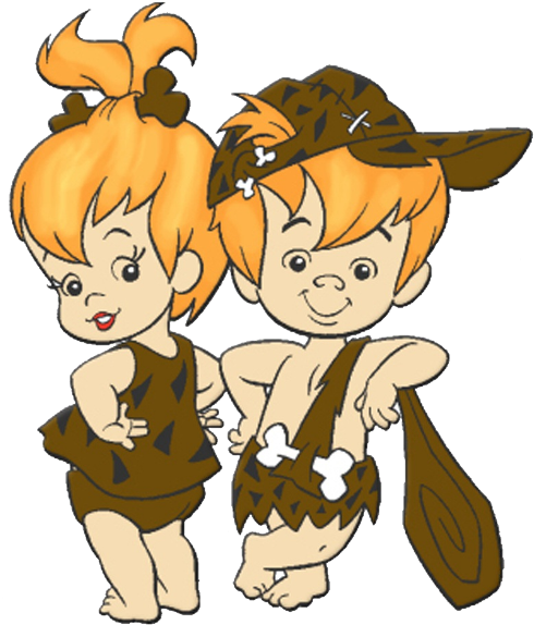 Baby Flintstones Baby Cartoon Characters Baby Clip - Pebbles And Bam Bam Costume (600x600)