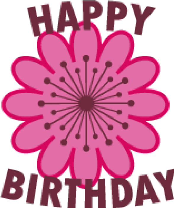 Happy Birthday Pink Flower Cute Birthday Golf Ball - Sue Wilson Dies - Finishing Touches - Chrysanthemum (700x700)