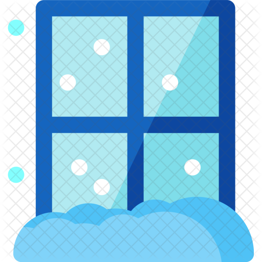 Snow, Window, Rain, Celebration, Winter, Christmas, - Winter Window Clipart Png (512x512)