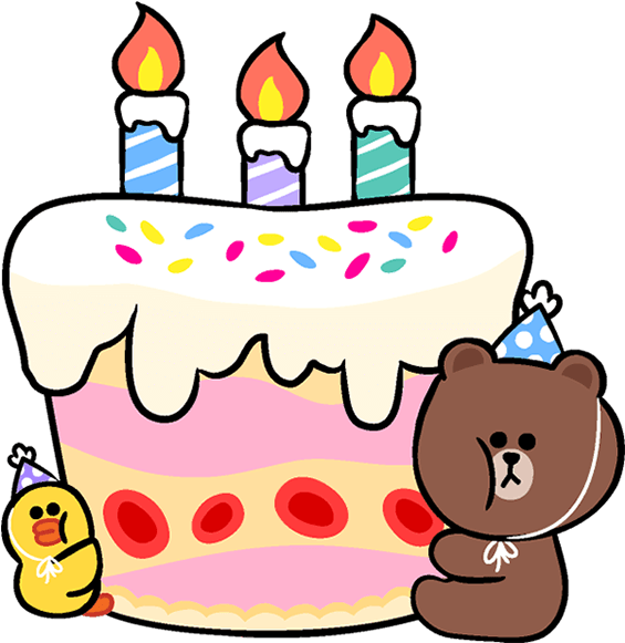 Linefriends Brown Cony Balloons Cute Party Birthday - Cony And Brown Birthday (584x600)