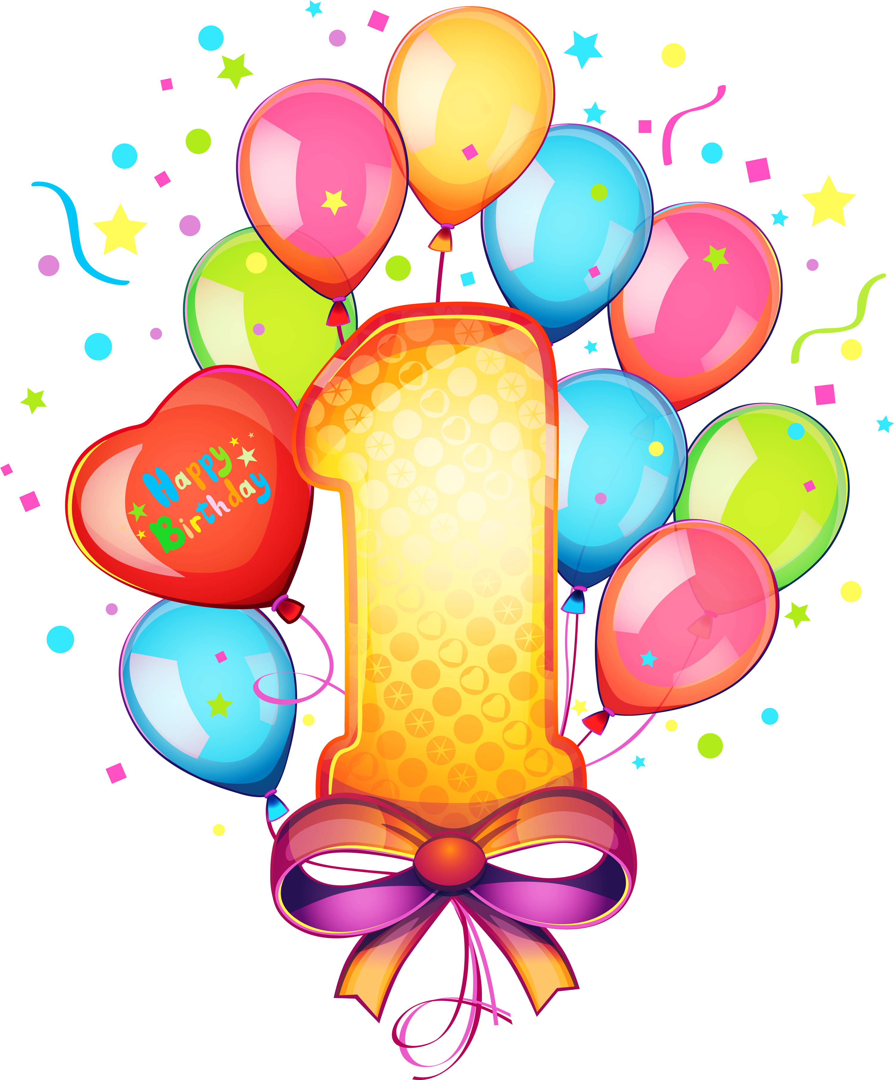 Birthday Cake Clip Art - 1 Birthday (3144x3757)