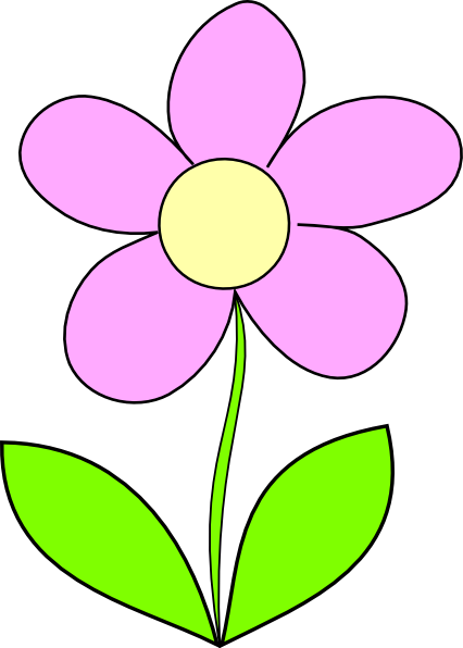 Purple Flower Clip Art - Clip Art Of Purple Flower (426x596)