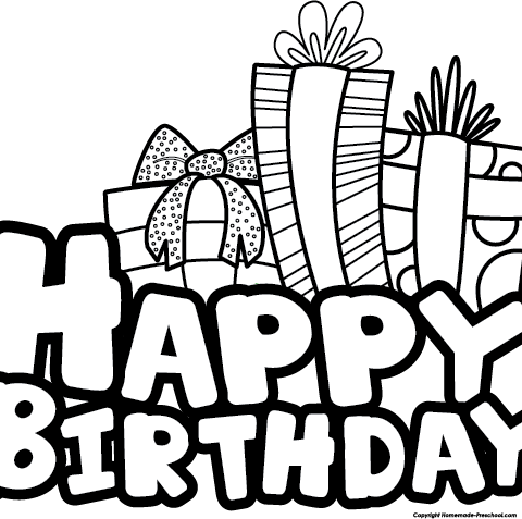 Happy Birthday Coloring Pages Pictures To Color And - Happy Birthday Colouring Pages (480x477)