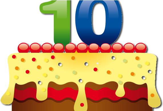 Happy Birthday 10 Png (742x390)