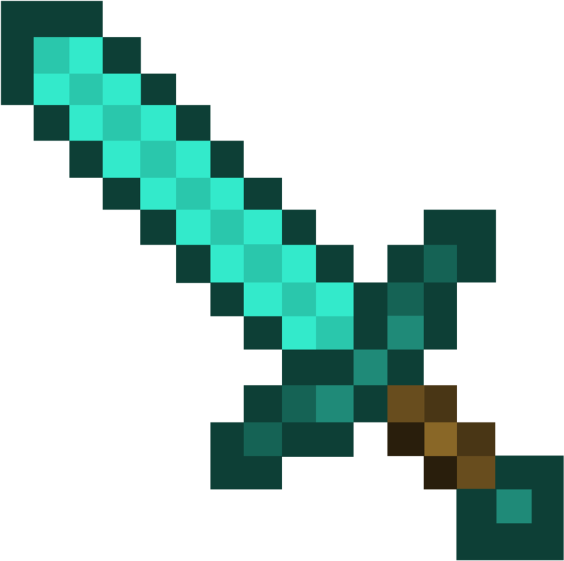 Diamond Birthday Cliparts - Minecraft Sword (894x894)