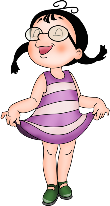 Cute With Glasses - Boneca De Oculos Desenho (377x698)