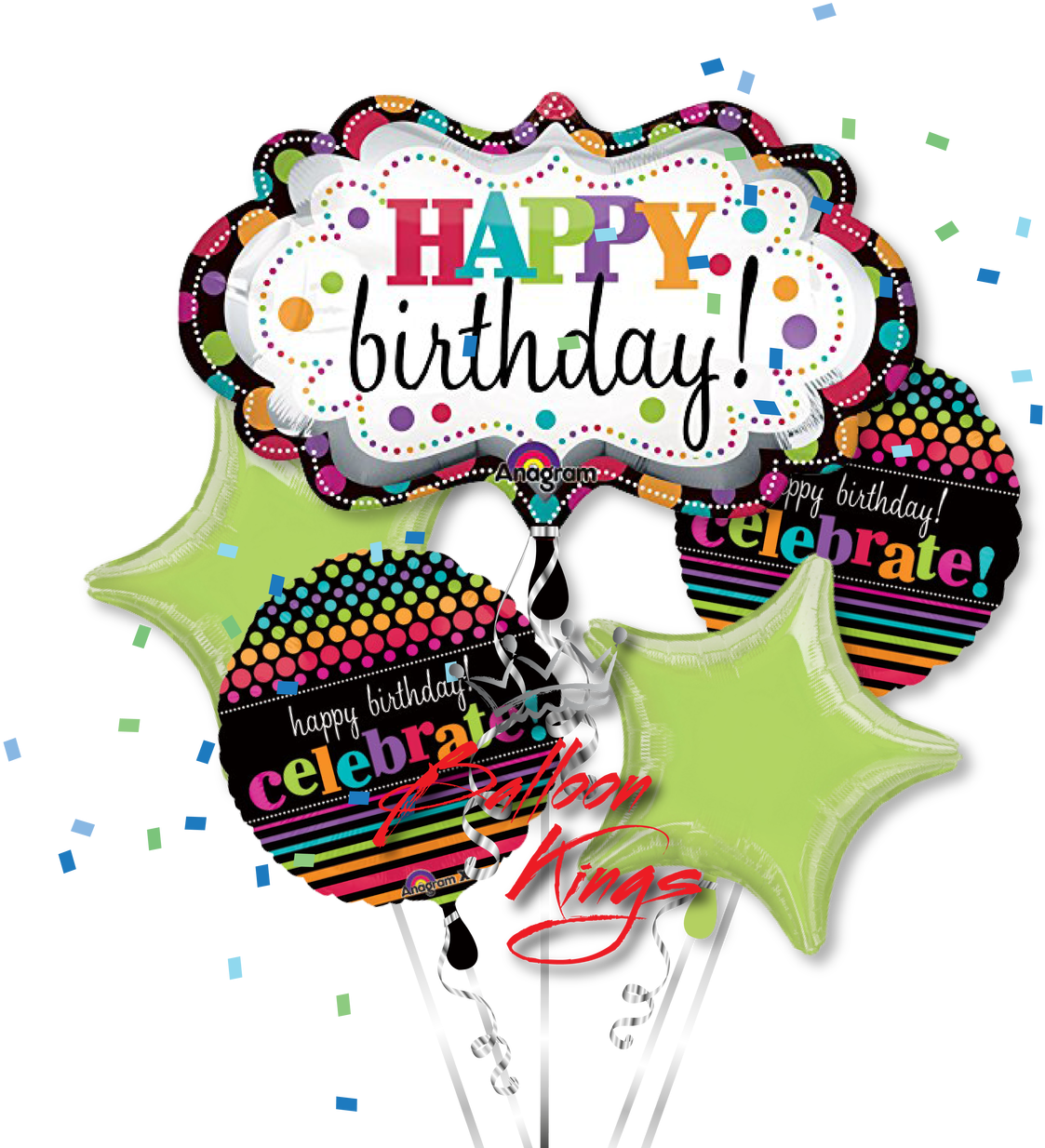 Happy Birthday Marquee Bouquet - Clip Art Happy Birthday Balloons (1280x1280)