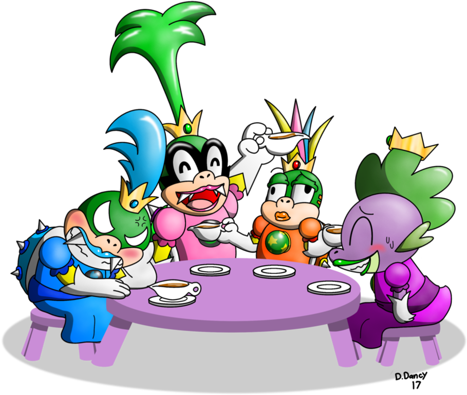 Comm Reptilian Tea Party By Dee Artist - Tea Party (1004x796)