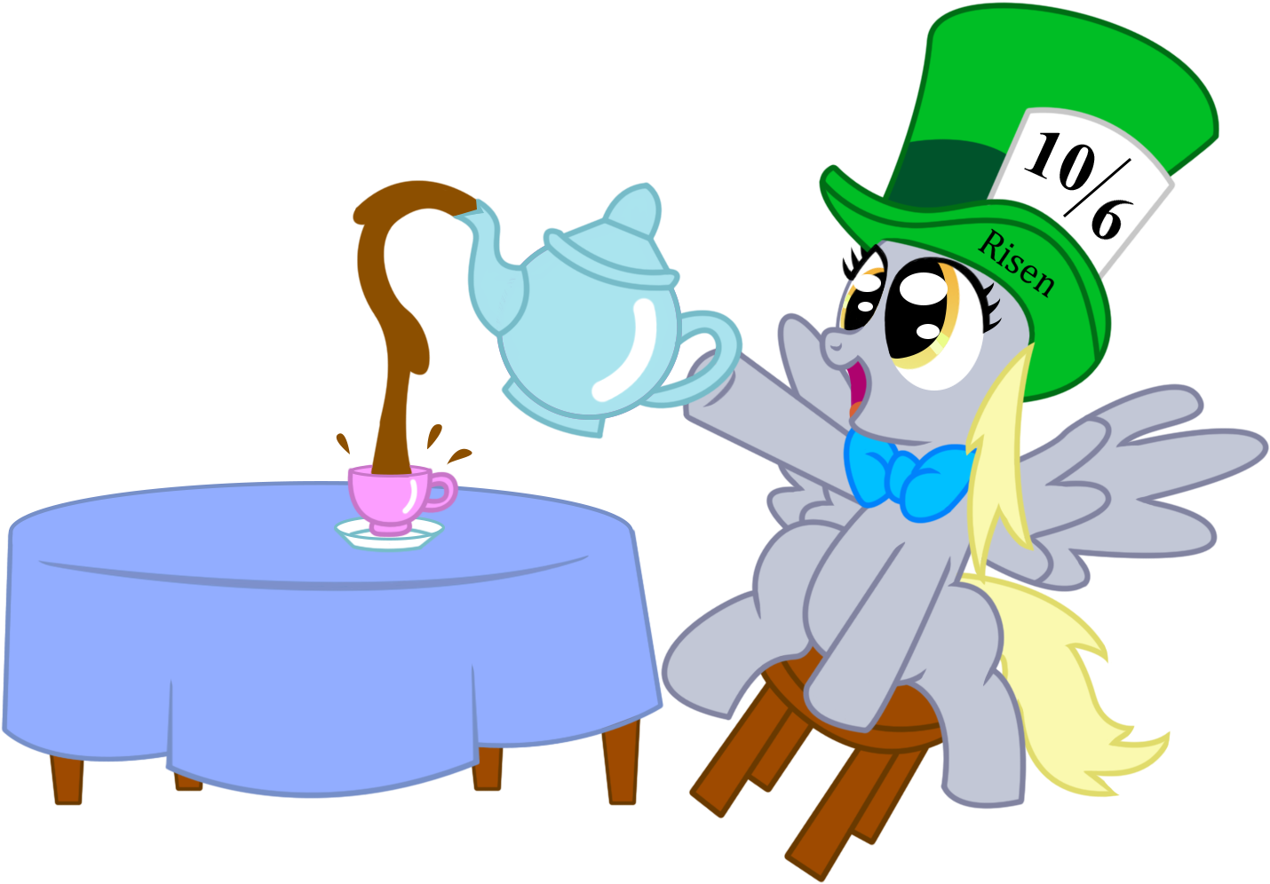 Derpy's Tea Party By Vincentthecrow - Derpy Tea Party (1521x1031)