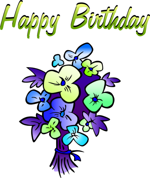 Search Results Happy Birthday Flowers Clip Art Wedding - Happy Birthday Flowers Clip Art (600x711)