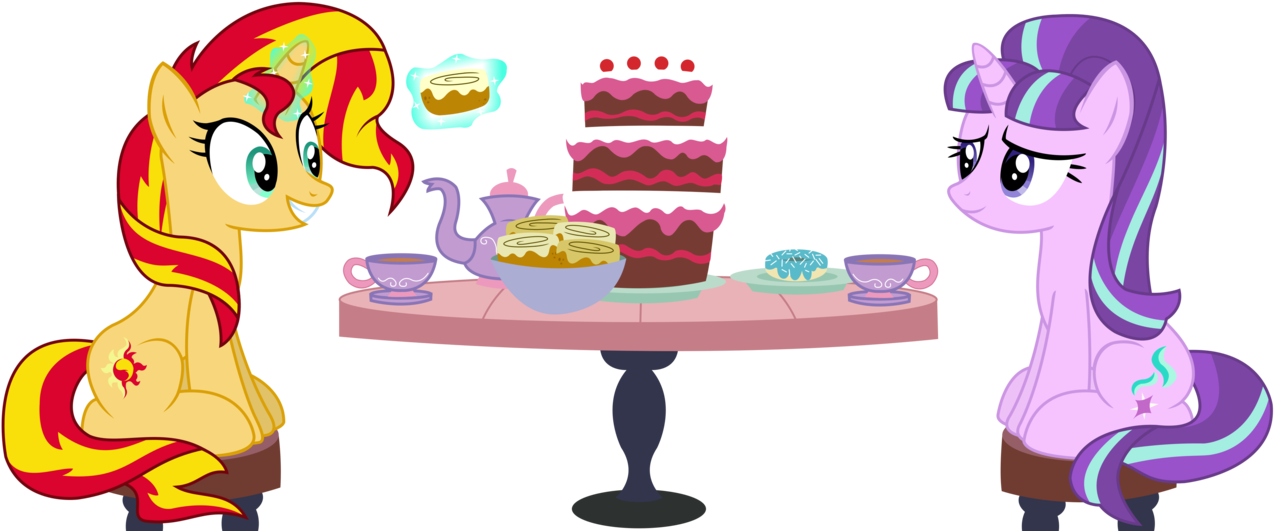 Glimmershimmer Teatime By Sketchmcreations - Cartoon (1280x534)