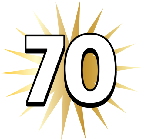 70 Seventieth Seventy Years Happy Birthday Party Getting - 70 Gold Star - Seventy Celebrate Party Birthday Milestone (477x480)