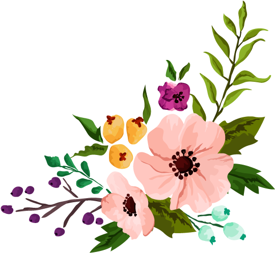 22/28 - Pink Floral Clip Art (600x600)