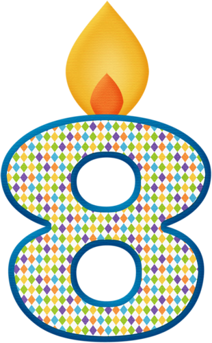 Aw Circus Candle 8 - Bougie Anniversaire Chiffre 8 (496x800)