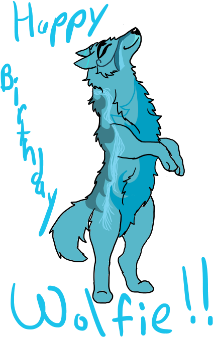 Happy Birthday, Wolfie By Hanta And Saimon - Illustration (450x691)