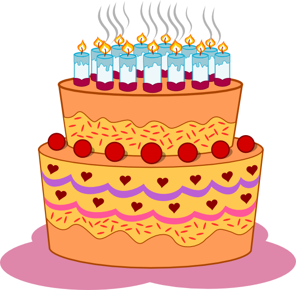 Birthday Cake Clip Art (600x588)