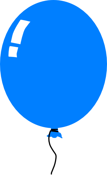 Blue Balloon Clipart Png (360x590)