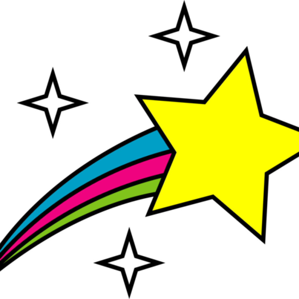 Stars Images Clip Art Shooting Stars Clipart Black - Shooting Star Clip Art (1024x1024)
