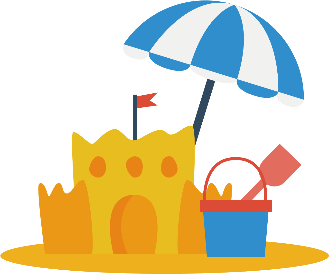 Sand Art And Play Beach - Sandcastle Flashcard (1500x1500)