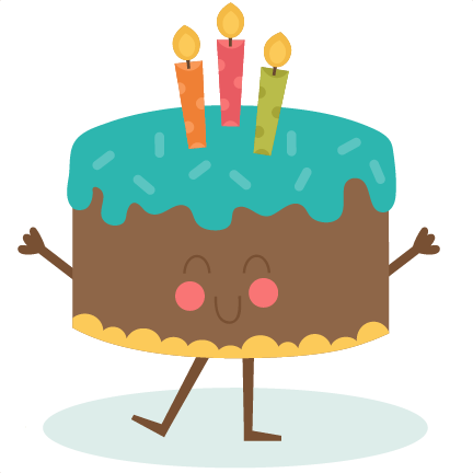 Falling Clipart Birthday Cake - Happy Birthday Cute Animation (432x432)