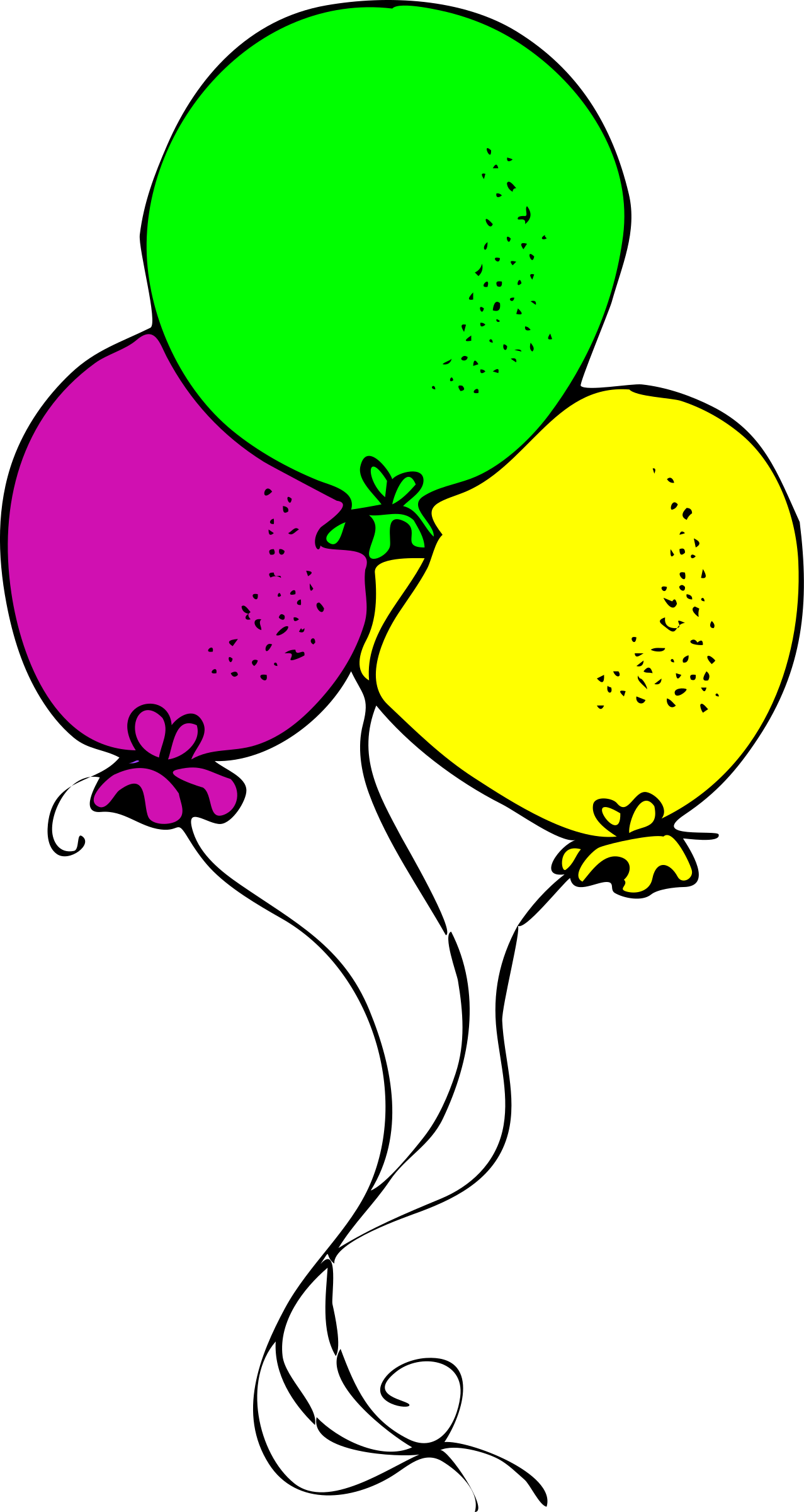 Big Image - Balloon Clipart Black And White (1277x2400)