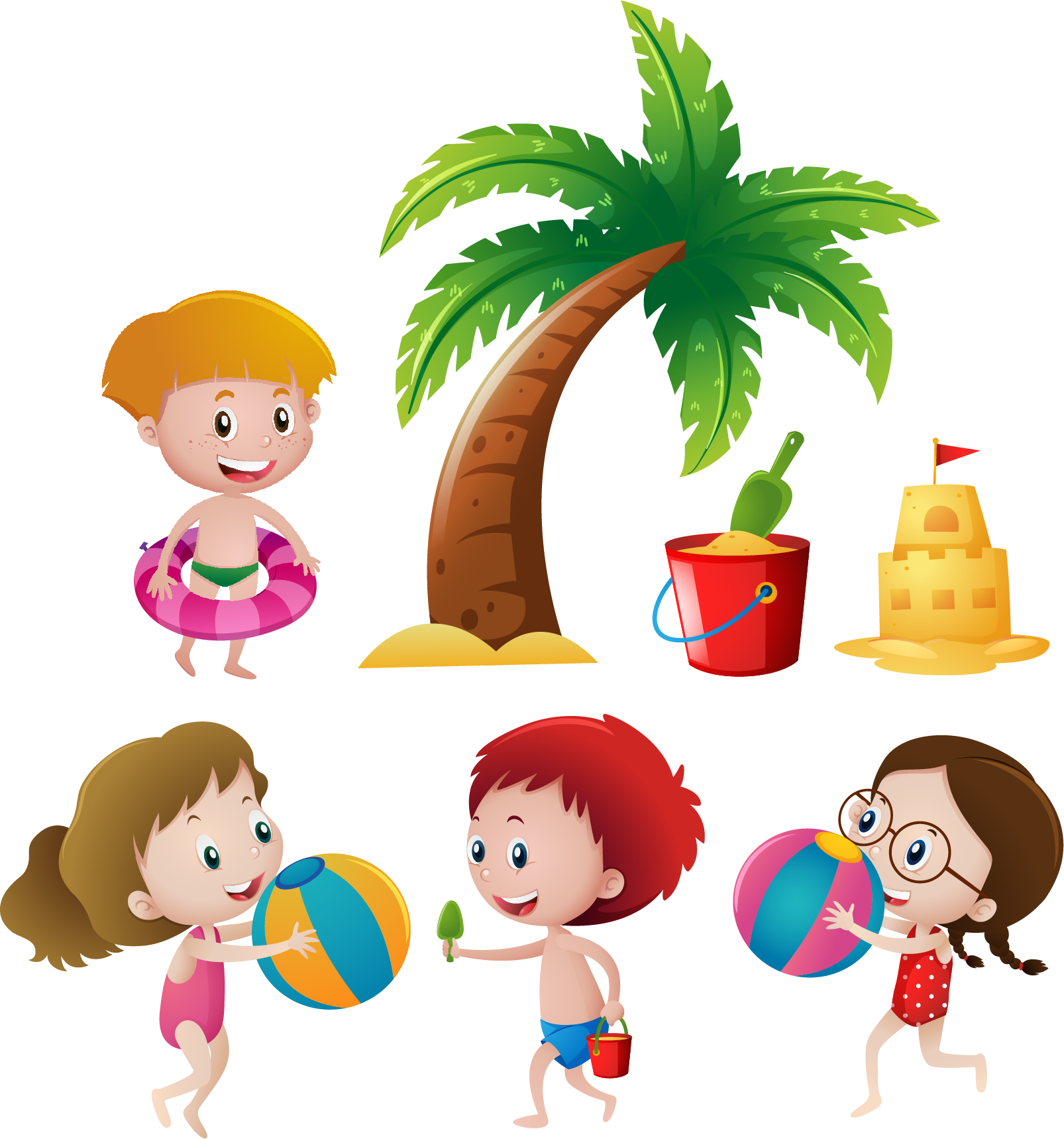 Euclidean Vector Download Child Beach - Euclidean Vector Download Child Beach (1606x1718)