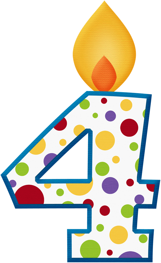 Pin By Nasgirneed On Number - 4 Birthday Candle Clipart (543x885)
