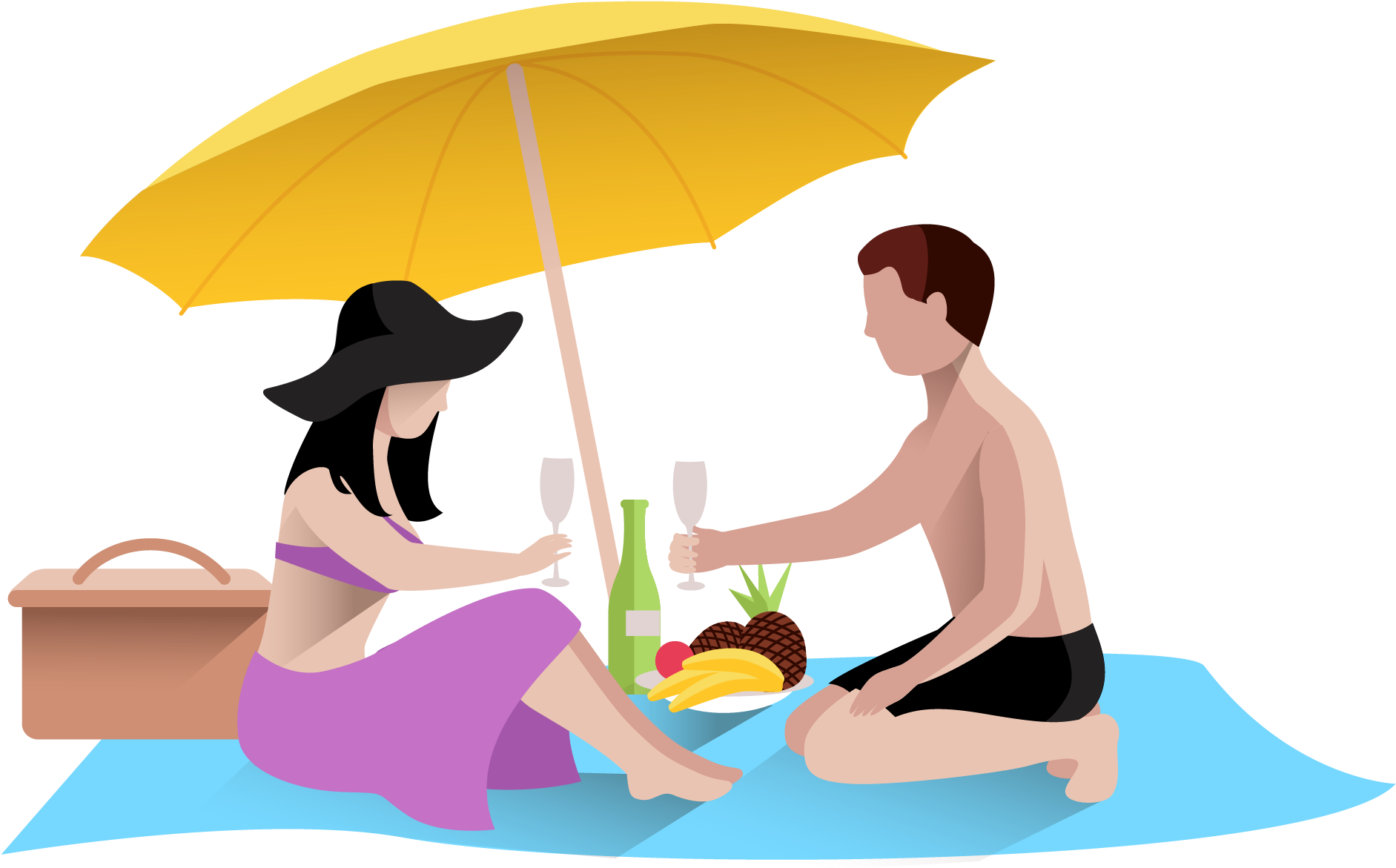 Beach Cartoon Illustration - Beach Cartoon Png (2095x1616)