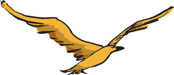 Parrot Clipart Fly - Flying Bird Clip Art (600x261)