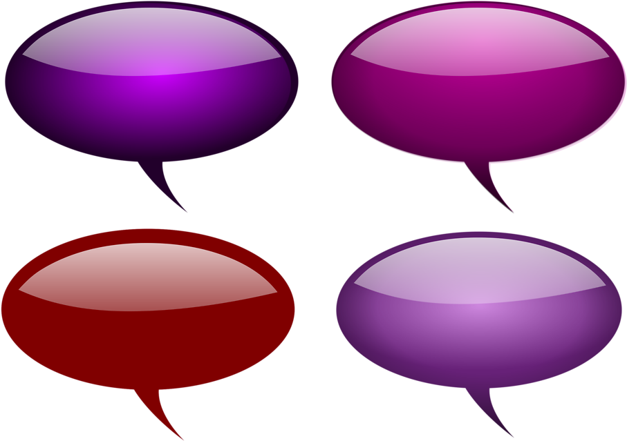 Free Stock Photos - Purple 3d Speech Bubble (958x671)