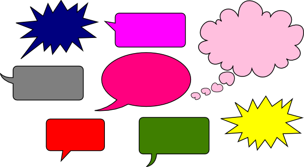 Speech Clouds Speak Talk Clipart - Portable Network Graphics (600x330)