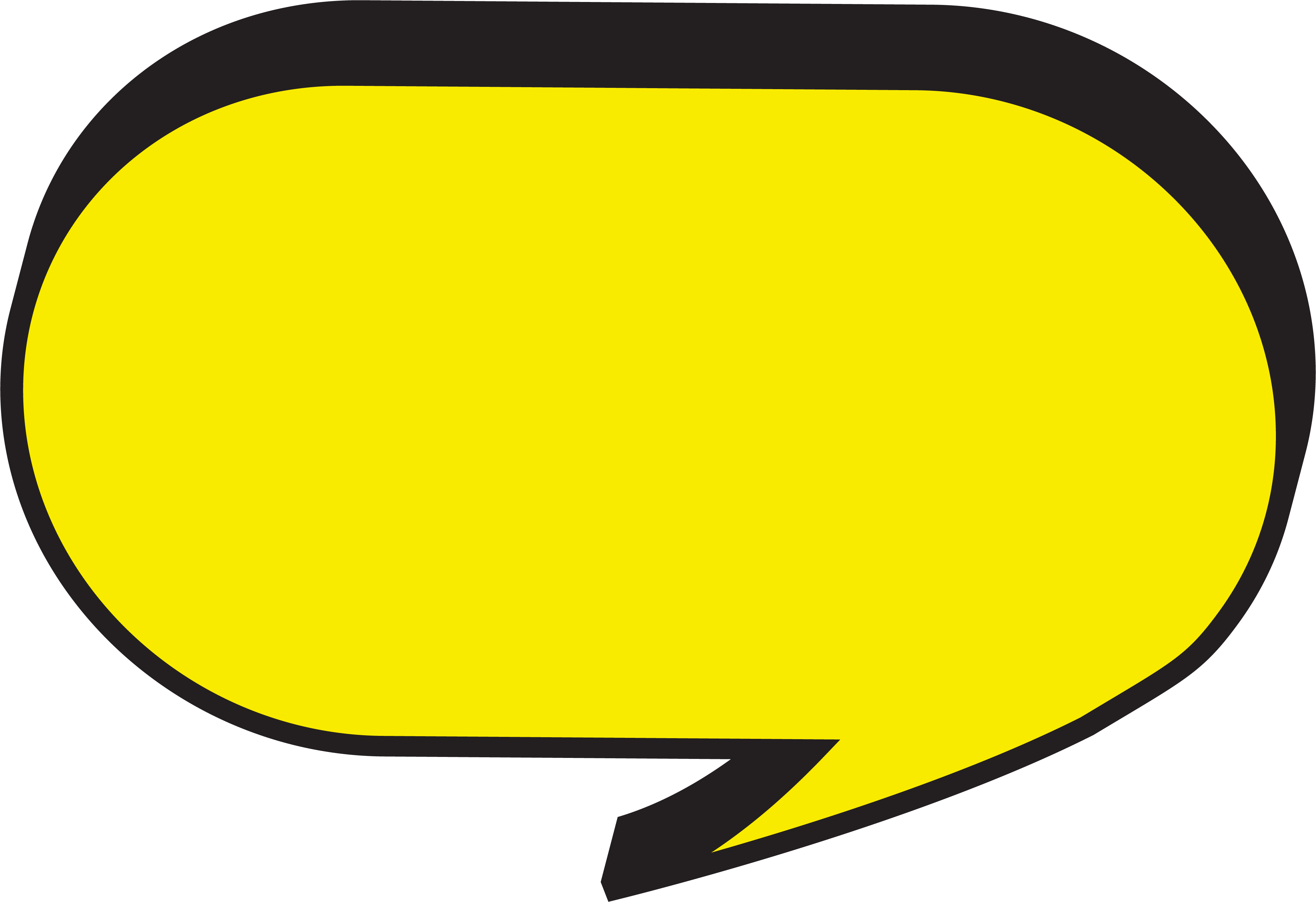 Dialog Box 104 Models Png Free Vector 4vector - Yellow Speech Bubble Png (4002x2742)