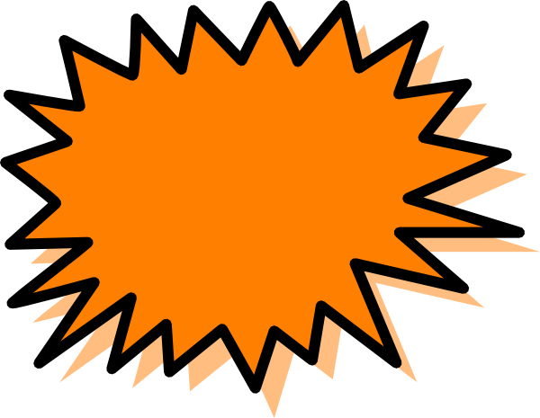 Orange Explosion Clipart (600x465)