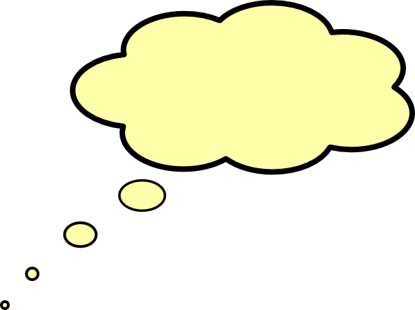 Mellow Yellow Thinking Cloud Clip Art At Clker - Darkness (600x448)