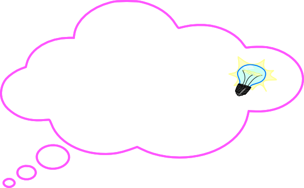 How To Set Use Wide Thought Bubble Svg Vector - Pink Thought Bubble Clipart (600x371)